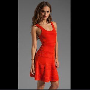 Y2K Torn by Ronny Kobo Alberta Knit Dress Orange Size‎ Large